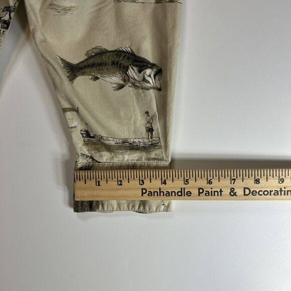 Field & Stream Shirt Mens Large Short Sleeve Fish Fishing Pole Bass Angler Beige - Picture 10 of 10